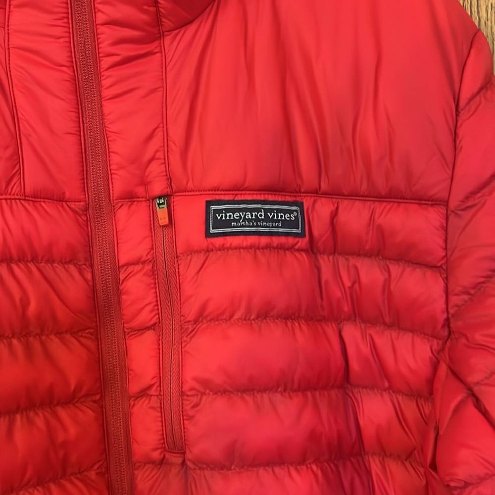 Vineyard Vines Red Puffer Jacket NEW - Picture 6 of 13